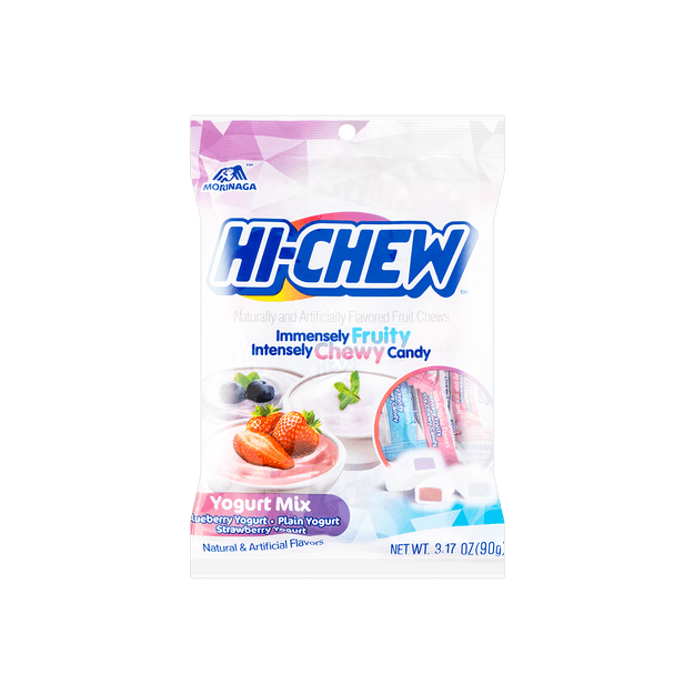 商品详情 - 日本MORINAGA森永 HI-CHEW 果汁软糖 草莓蓝莓酸奶口味  综合袋 90g - image  0