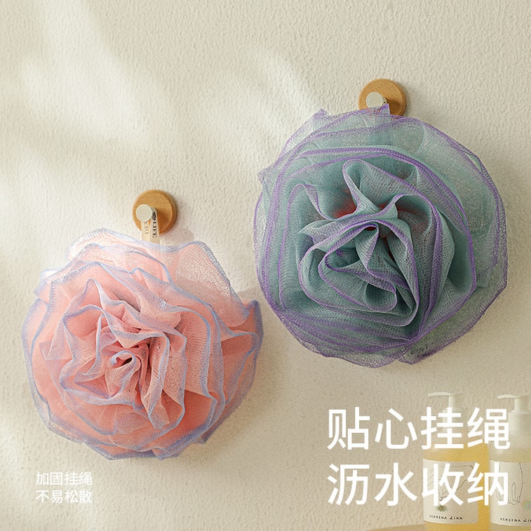 [GIFT] Giant Rose Bath Flower Blue-Purple 1 Pc 4