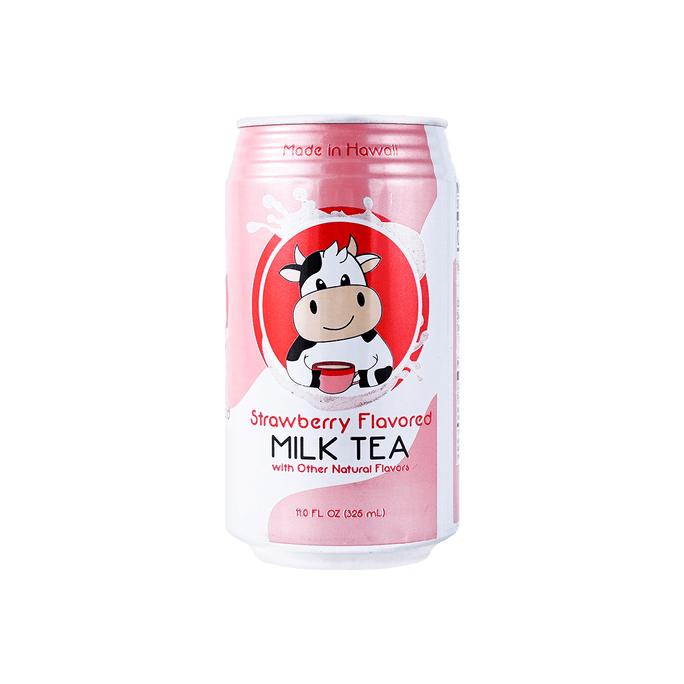 Strawberry Flavored Milk Tea - Sweet & Delicious, 11fl oz