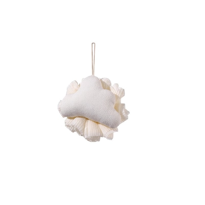 Bath ball cute bath flower large scrubber dual-purpose high-end white 1 piece