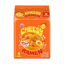 치즈 라면, 매콤한 맛, 진한 치즈 & 매콤한 인스턴트 라면, 3.92oz*4팩