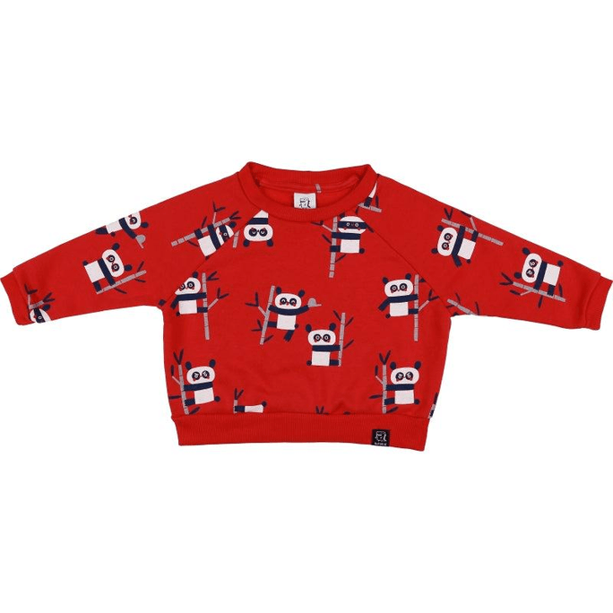 Kukukid Kids Sweatshirt - Coral Pandas 1-2Y