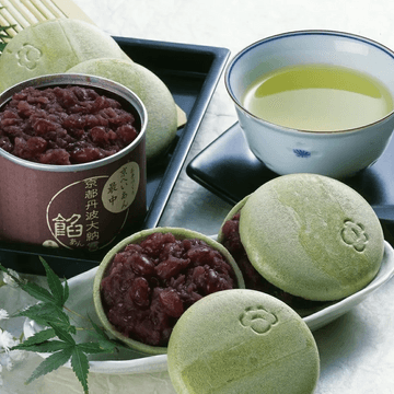 Ote-zukuri Monaka Gift Box, Red Bean Paste, 10.58oz【Uji Matcha Skin & Tamba Dainagon 】【DIY Japanese Wagashi Sweets】