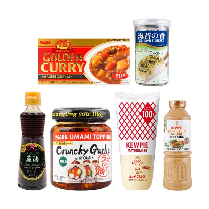 Japan' Best-Selling Seasoning Sauce Gift Pack , 6 Varieties 【Value Combo】【Back To School Limited Edition】