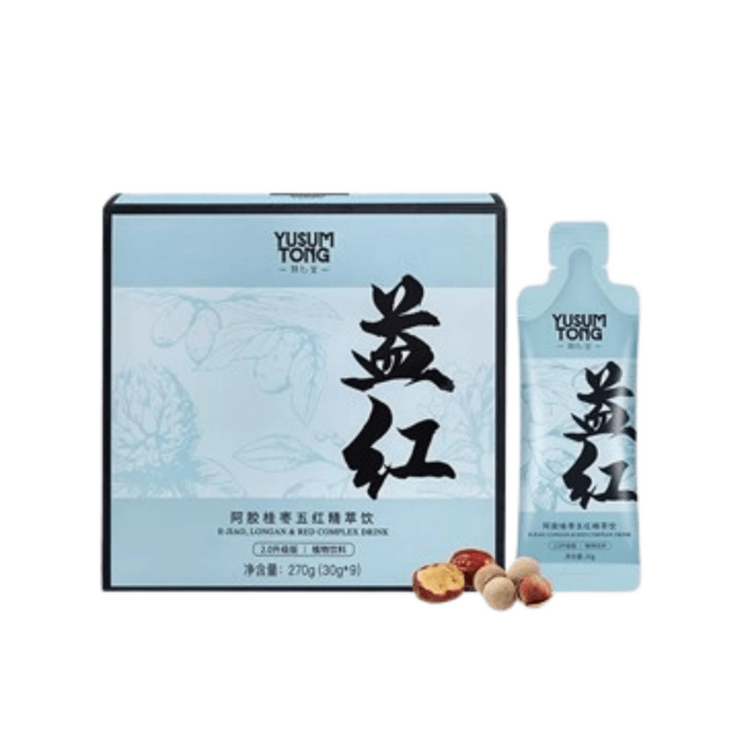 Five Red Drink 9 Sachets/Box Gui Jujube Agaricus And Five Red Soup Concentrated Red Ginseng Health Drink For Women