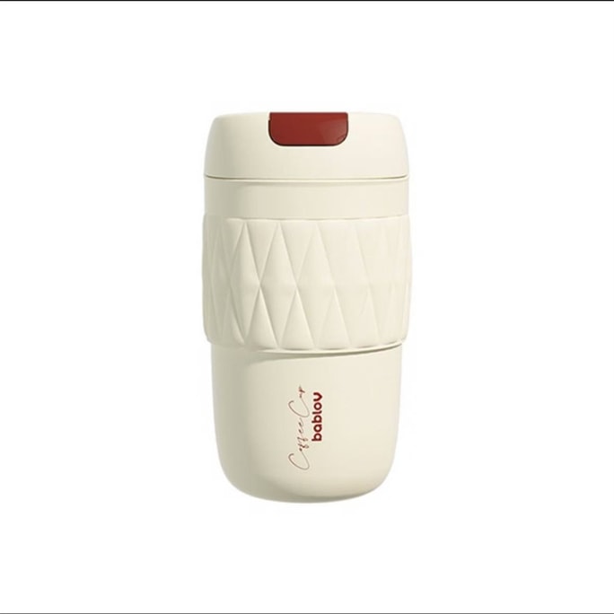 Insulated Mug Girls High-value Straw Mug Ceramic Inner Coffee Mug Classical Milk Apricot 420ml