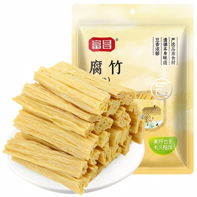 富昌 切段腐竹段250g  精品免切干腐竹 凉拌火锅螺蛳粉炒菜食材 黄豆制品干货【豆香浓郁 便捷切段 快速泡发】