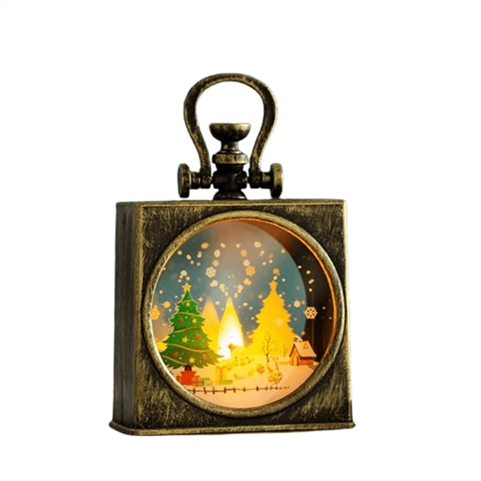Christmas Theme Decorations Children's Handheld Gifts Night Lights Antique Copper-Christmas Tree