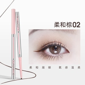 Smooth Glide Eyeliner Pencil 02 Brown 0.07g – Waterproof & Sweat-Proof, Smudge-Proof, Long-Lasting
