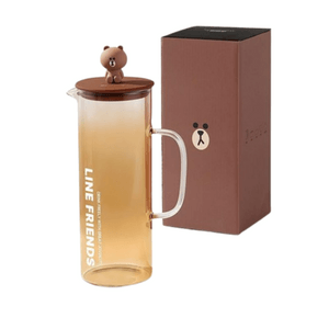 Cold water kettle glass kettle high temperature resistant teapot large capacity cool water cup BROWN model 1.3L 1pc