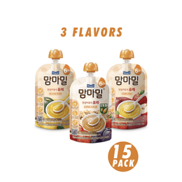 韩国  每日妈妈婴儿餐 15包 3 Flavors 15 Packs (5 of each) ($3.33/Count)