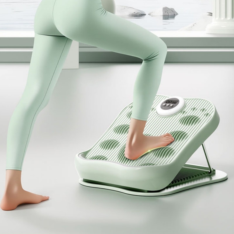 【中國直郵】 親太太 拉伸板斜踏板小腿拉伸器瘦腿運動拉伸站立健身壓腿部輔助器材 綠色一個裝
