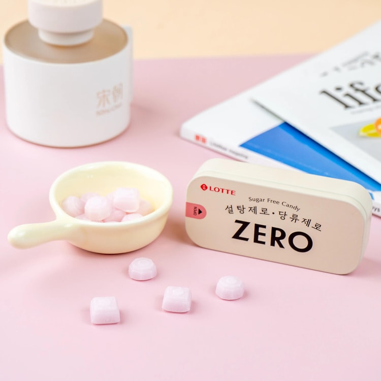 LOTTE Korea Sugar Free Peach Mint Candy, 0.98 oz - Yami.com
