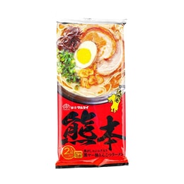 Kumamoto Black Garlic Oil Japanese Tonkotsu Flavor Ramen - 2 Servings, 6.6 oz, Packaging May Vary