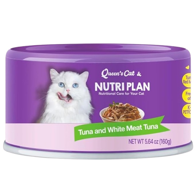 퀸즈캣앤뉴트리플랜(한국) - 참치와 흰 참치 속을 넣은 습식사료(5.64oz)
