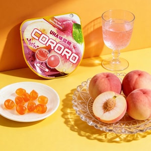 Mikakuto Cororo Fruit Juice Gummy Candy Peach Flavor, 1.41 oz