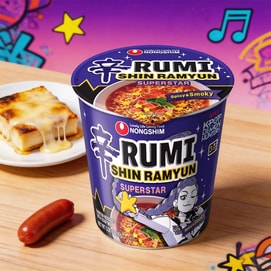 K팝 귀멸의 칼날 신라면 슈퍼스타, 컵라면, 매운맛 & 스모키맛, 100g (3.35oz)【루미 한정판】