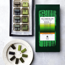 Tea Artisan Crafted,Tea Chocolate Gift Box ,7-Level Matcha & Hojicha Collection,28p 3.24oz