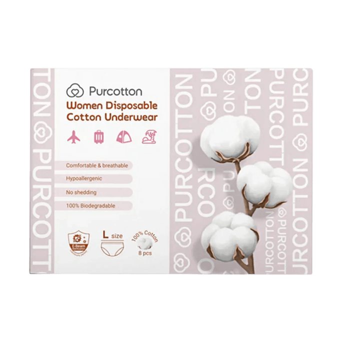 Disposable Cotton Panties Women Size L 8pcs Sterile Individually Wrapped
