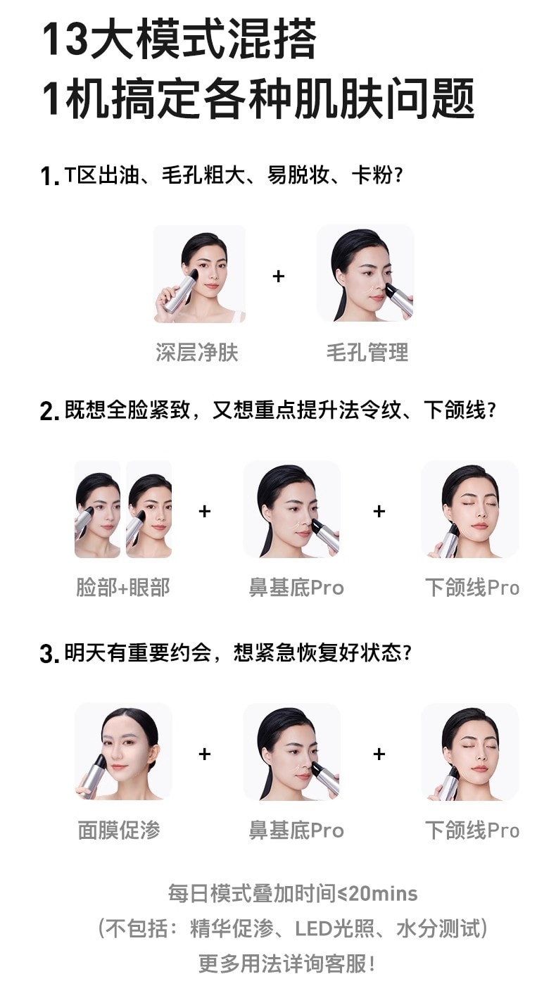 【品牌国内同价】FLOSSOM花至 小紫弹智能射频美容仪器 家用智能美容仪 多功能分区护理 脸部&颈部提拉紧致 速渗透 强透亮FR200 1 件