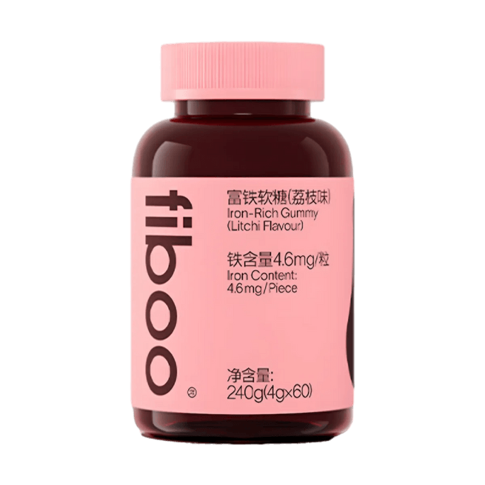 Iron Content Gummy, Litchi Flavor, 60pcs 240g