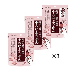 【日本直郵】井村屋 一隻手就能吃的小羊羹紅豆105g 3個【超值組合】