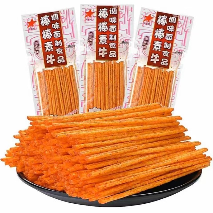 李星星 棒棒牛辣条 大辣棒面筋 爆款小辣棒素零食18g*10袋