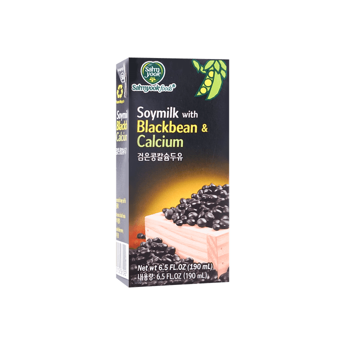 韩国Sahmyook Foods 黑豆豆奶 加钙型 190ml