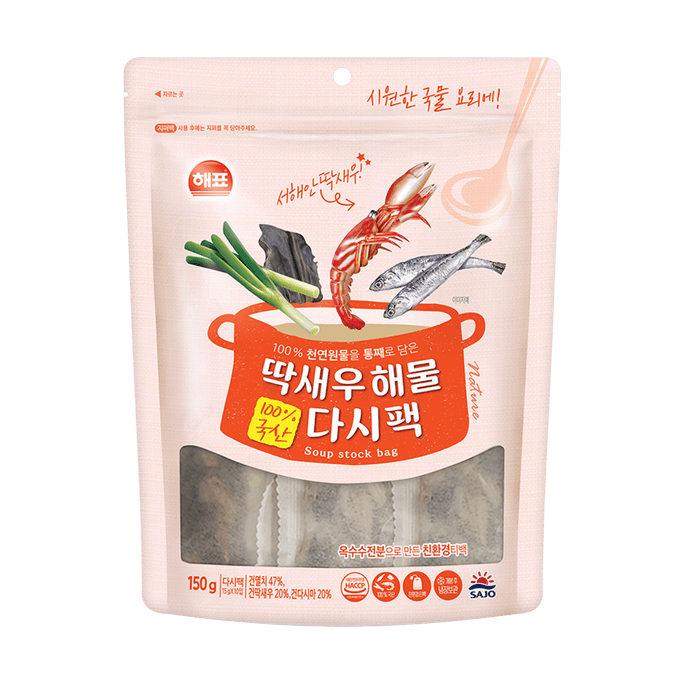 韩国HAEPYO 鲜虾汤 汤包 15g*10