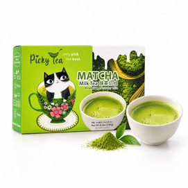Matcha Green Milk Tea, 8.47 oz【Taiwan Bubble Tea Style】【Hot & Cold Brewable】