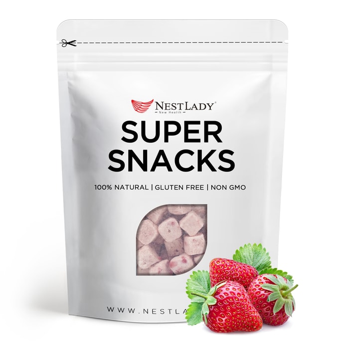 NESTLADY Strawberry Probiotic FreezeDried Yogurt Blocks 60G