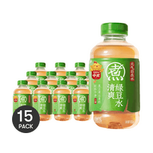 元气森林 自在水 清爽绿豆水 500ml*15【15瓶装】【配料干净 0白砂糖】【清热解毒消水肿】【火锅大餐必备】