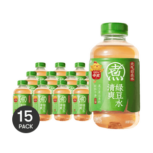 元气森林 自在水 清爽绿豆水 500ml*15【15瓶装】【配料干净 0白砂糖】【清热解毒消水肿】【火锅大餐必备】