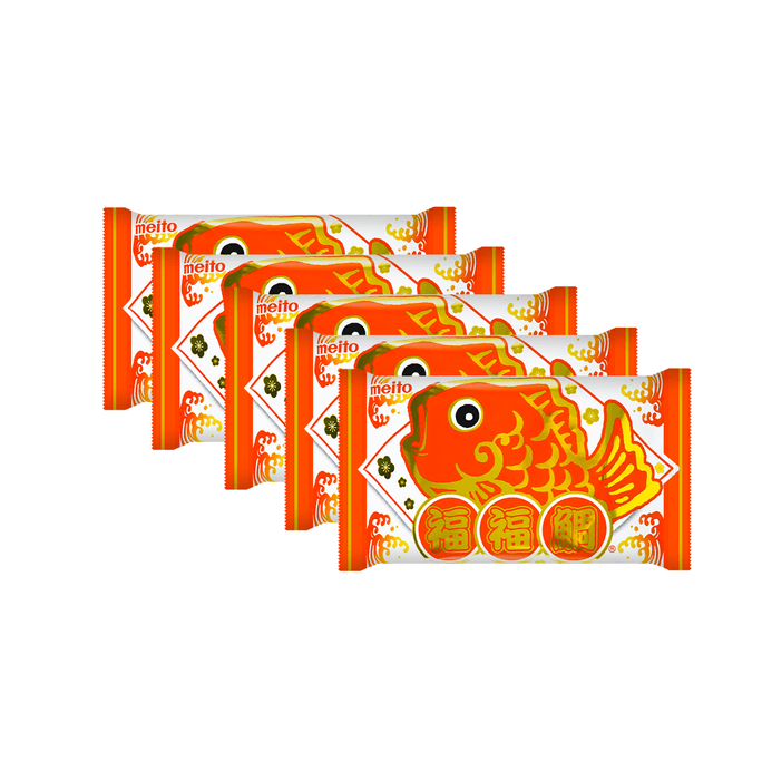 日本MEITO 幸运鲷鱼烧 福福鲷限定款 巧克力味 16g*5包【超值装】