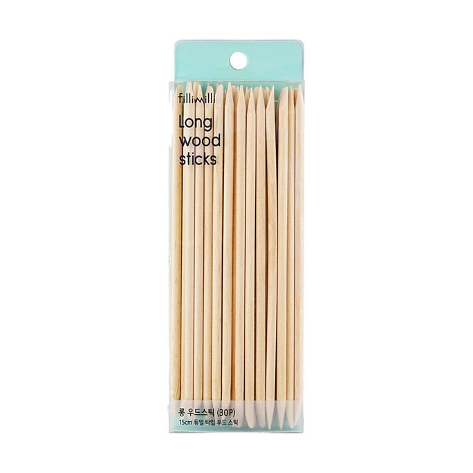 Long Wood Sticks, For All-Rounded Nail Care, 30pcs