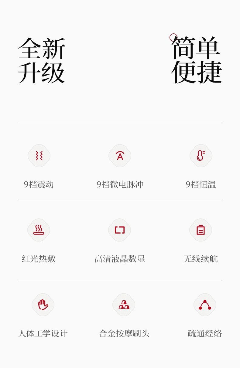 【中國直郵】 蘇泊爾 電動經絡刷疏通儀熱敷按摩腰部背部大肚子全身通用刮痧神器【陶白色】*1台