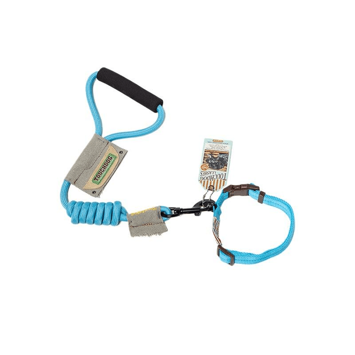 [중국 직배송] 일본산 터치독 강아지 목줄/리드줄 세트 - 편안한 착용감과 탈출 방지 - 스카이 블루 색상 목줄 + 리드줄 세트 - 사이즈 S