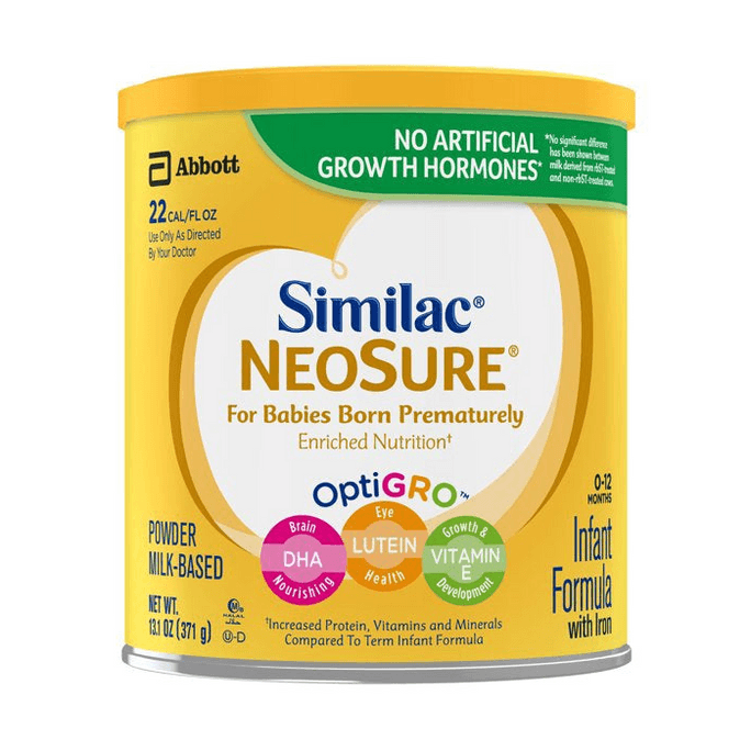 美国 雅培 Similac NeoSure 早产儿专用配方奶粉 13.1oz | 补充营养支持追赶生长