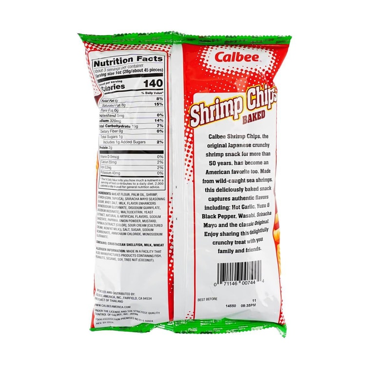 Baked Shrimp Chips,Cracker Snack,Sriracha Mayo Flavor, 3.3 oz 5