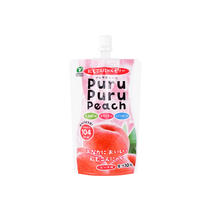 日本山吉果 Puru Puru蔬果蒟蒻飲 蜜桃口味 130g