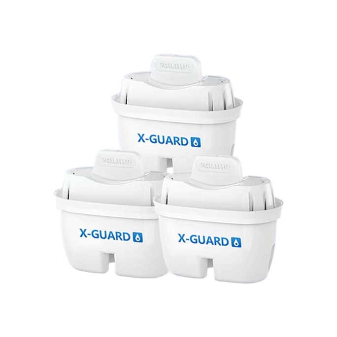 New Philips Household Kitchen Tap Water Filter Cup White Filter Cartridge -3-Piece Set