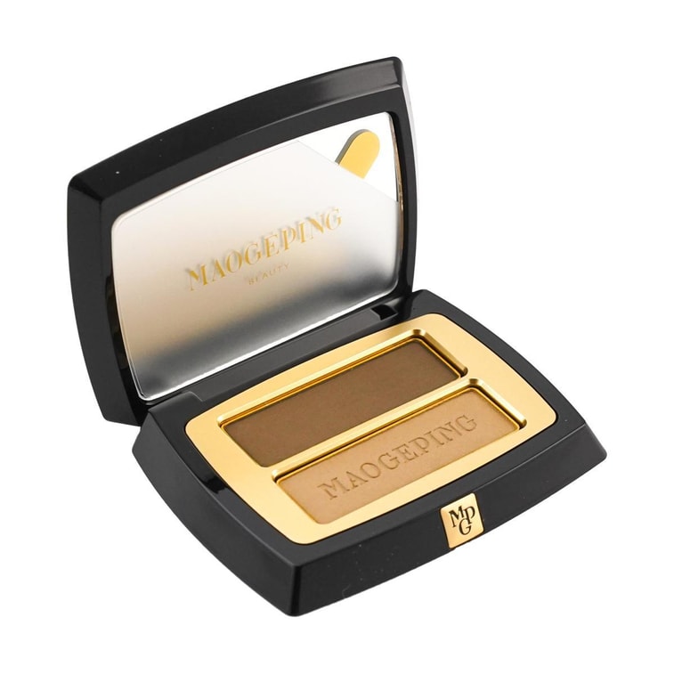 MAOGEPING毛戈平MGP 塑形雙色眉粉 修容立體鼻影 自然持久 3.6g #801 深咖色+暖駝色 適合髮色偏棕/黃/亞麻色【HOT】 5