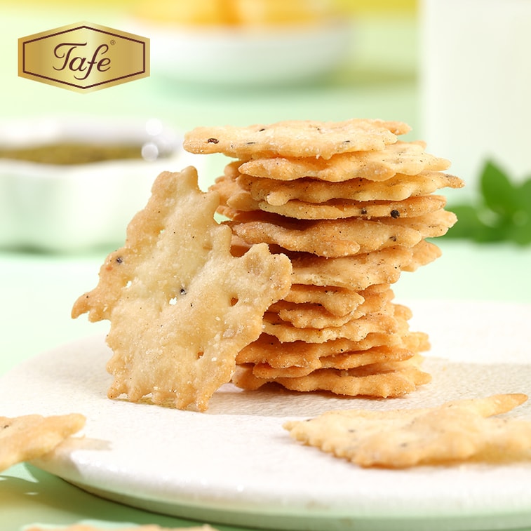 Tafe ·  Basil Butter Garlic Chia Seed Crispy Crackers 60g|Chia Seed Crunch, Garlic Basil Flavor · World Delicacy Awar 3