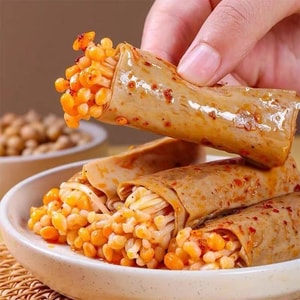 Stuffed Enoki Mushroom and Tofu Skin Rolls 118g*2 packs 236g New Year's Snack Office-Ready, Open-and-Eat Satisfying Treat [Low-Calorie, Low-Fat Recommended with Herbal Tea