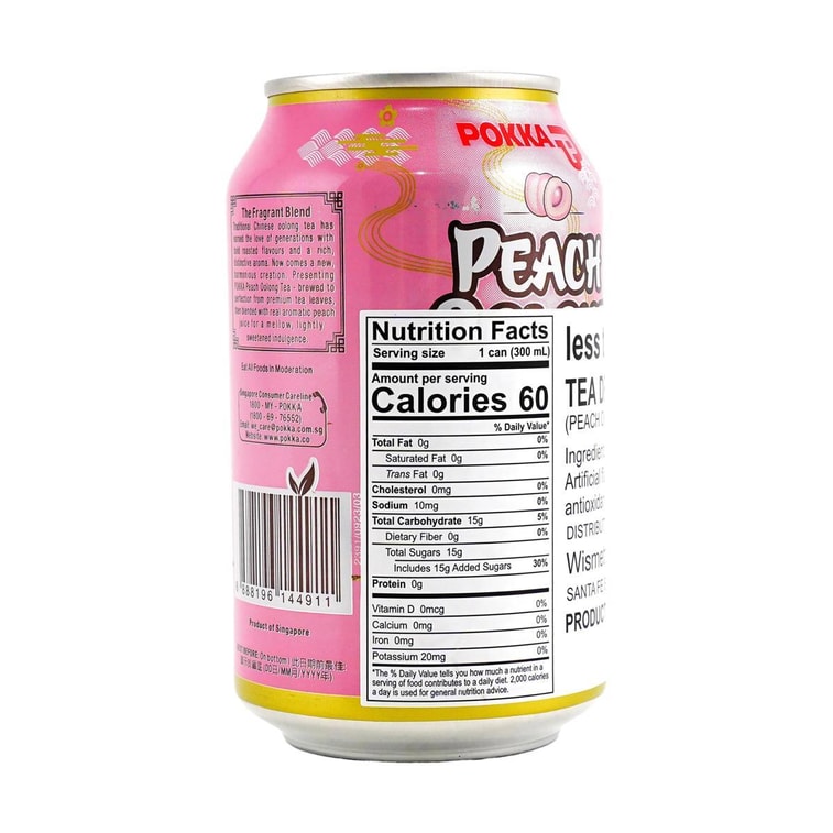 新加坡POKKA 水蜜桃乌龙茶 300ml 9