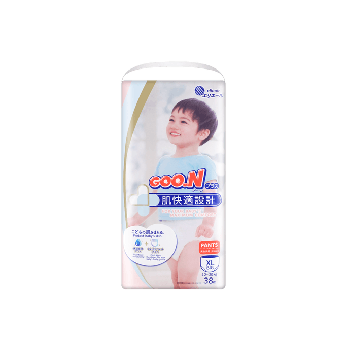 PLUS Baby Pant Diaper For Baby's Best Comfort, XL Size, 12-20kg, 38pcs