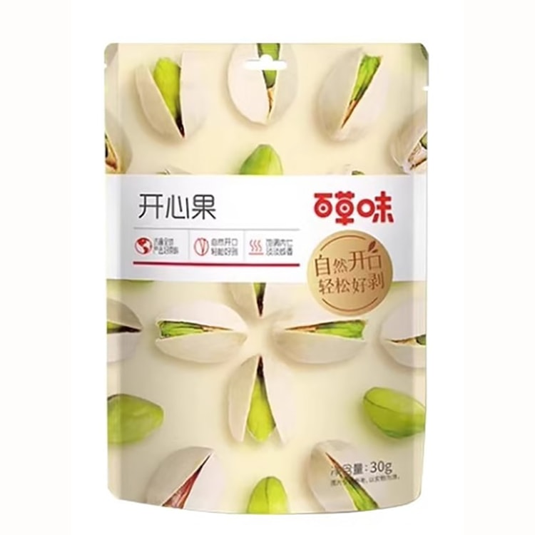 BE & CHEERY Baicaowei 輸入ピスタチオ 30g - 持ち運びや保管に便利な