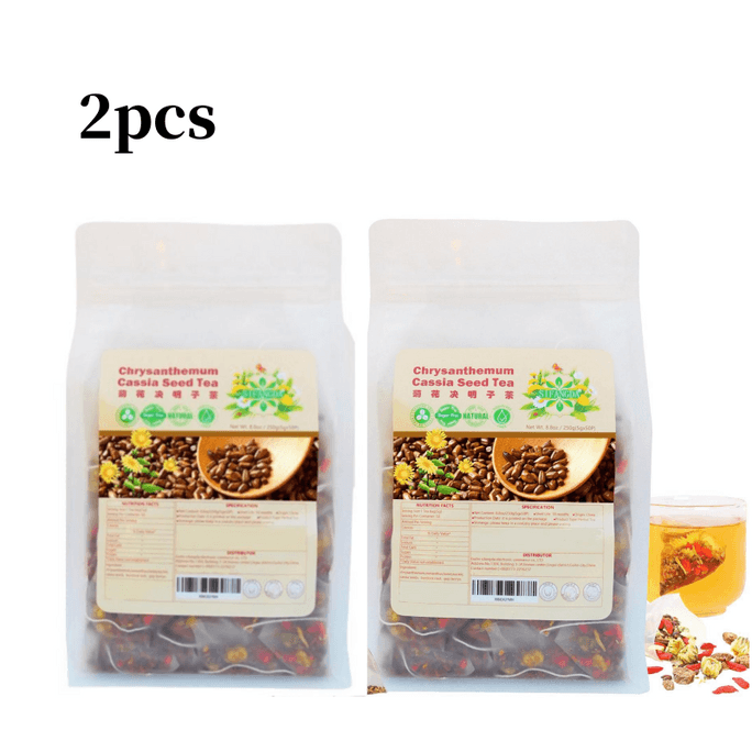 2 Pcs Chrysanthemum Cassia Tea 250g/8.8oz(5gx50P) Natural Herbal Liver Detox Tea
