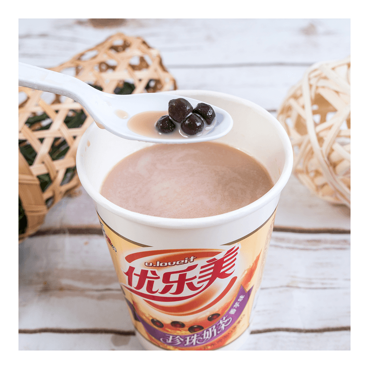 타피오카 펄이 들어간 혼합 플레이버 밀크티 4컵/팩 70g 10