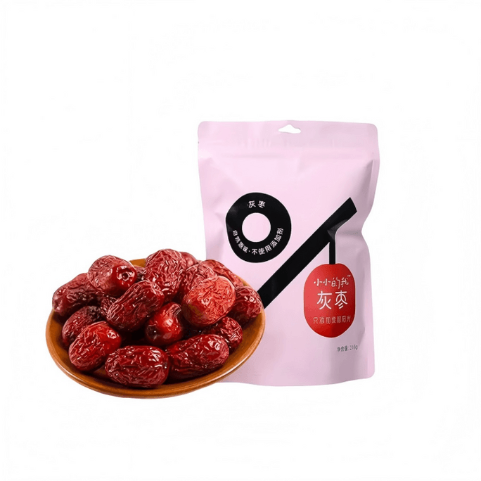 [중국 직배송] 리틀미 - 신장 특산 루오창 회색 대추, 단단하고 부드럽고 달콤한 천연 무첨가 과일 스낵, 친환경 식품, 바로 드실 수 있음 (씻을 필요 없음), 죽이나 국에 넣어 먹기 좋음, 218g/봉지